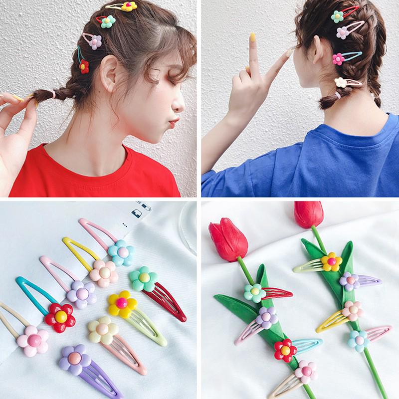 Kẹp tóc hình bông hoa nhiều màu tùy chọn dành cho nữ