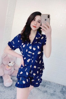Pijama lụa gấm