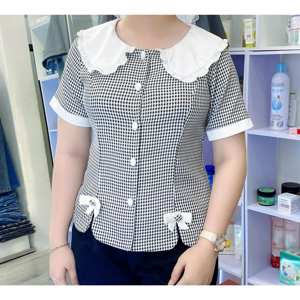 ÁO CARO XẺ. CHẤT FOS MỀM, ĐÓNG NÚT BỌC DỄ THƯƠNG, FORM ÁO DỄ MẶC DỄ PHỐI ĐỒ.