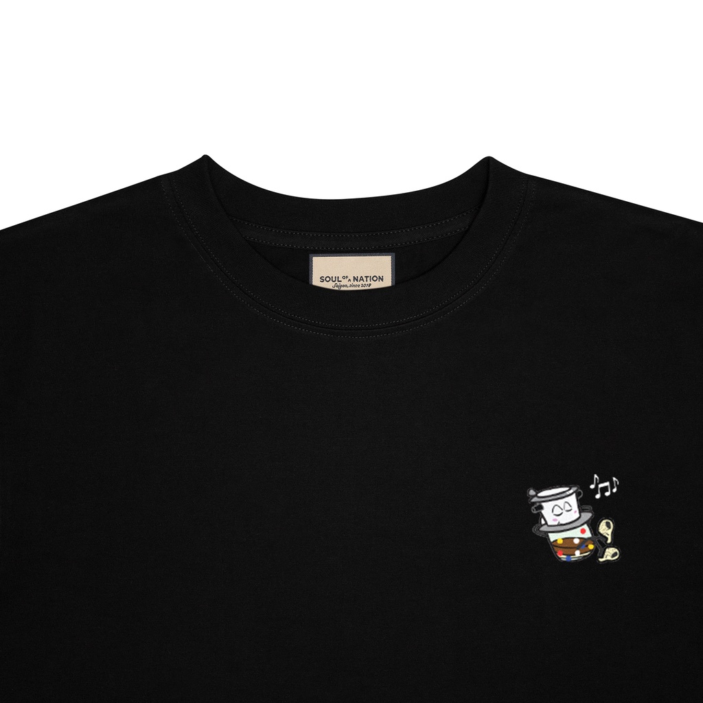 Áo thun unisex In Lazy Coffee MINI form basic 100% cotton SOUL OF A NATION - Đen/Trắng/Kem/Xanh lá