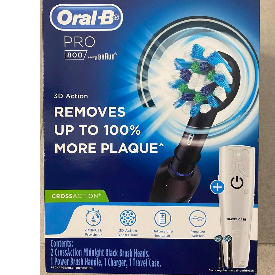 [Mã 273FMCG100K0 giảm 6% đơn 500K] Bàn chải điện Oral B Pro 800 CrossAction Úc