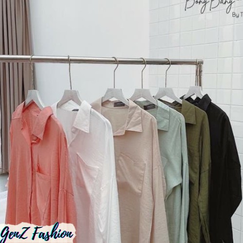 ⭕️ [CÓ HÌNH/VIDEO THẬT - HÀNG CAO CẤP] Áo Sơ Mi Đũi Nhiều Màu Dễ Phối Đồ_Mã CD053_GenZ Fashion