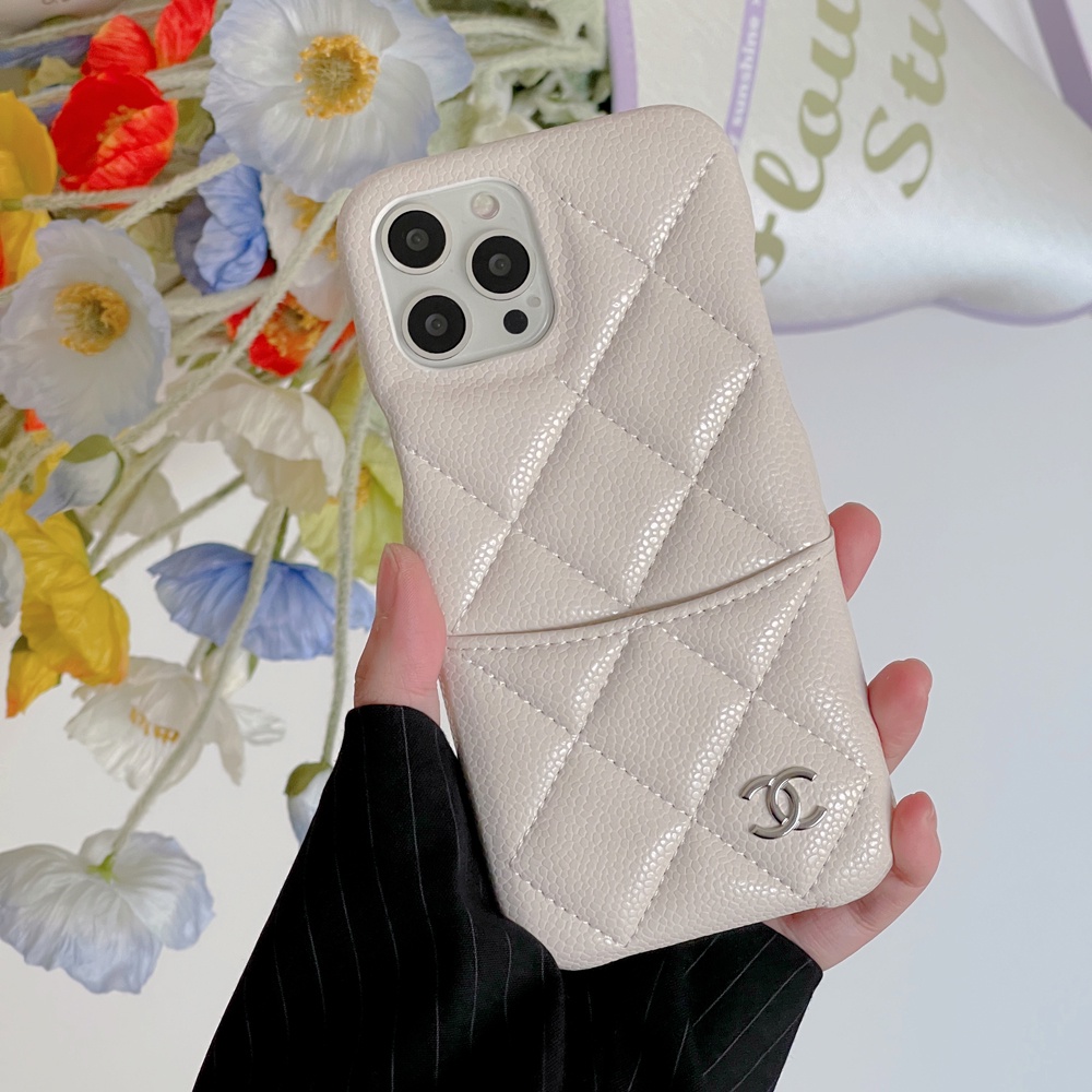 Ốp Điện Thoại Da Kèm Ngăn Đựng Thẻ In Logo Cao Cấp Cho iPhone 14 13 12 11 Pro Max