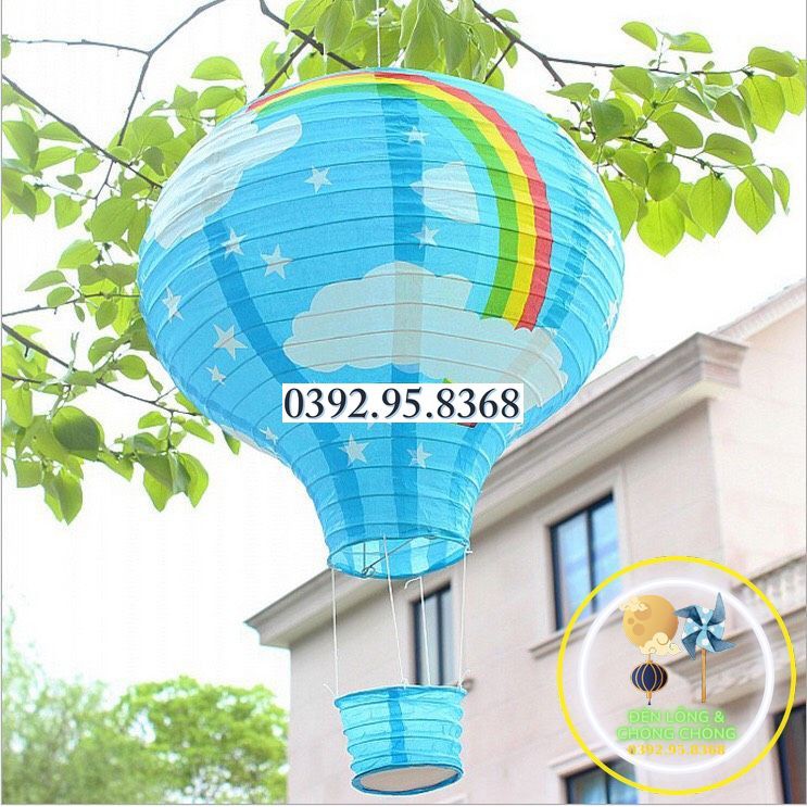 Lồng Đèn Khinh Khí Cầu Giấy 30cm - Khinh khí cầu giấy trang trí