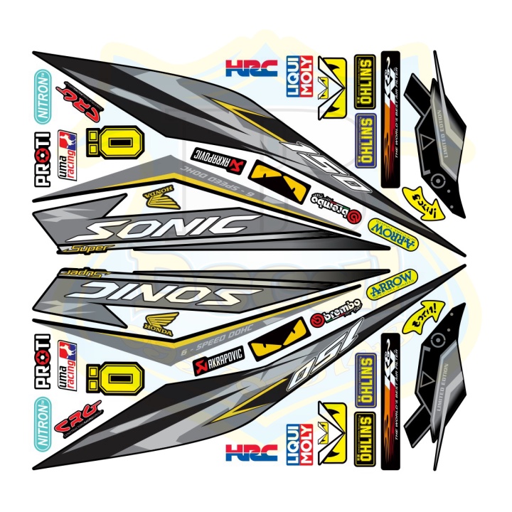 ( Quí khách vui lòng mang ra tiệm cho thợ dán ) Tem sonic 150