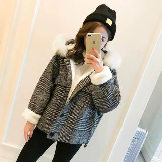 ÁO KHOÁC DẠ PHỐI LÔNG