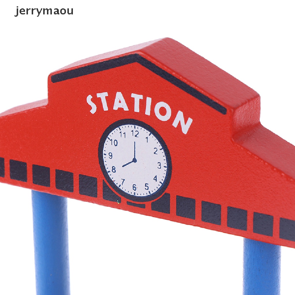 [JER] Đèn Giao Thông Bằng Gỗ Có Từ Tính Tương Thích Với Đường Ray Xe Lửa