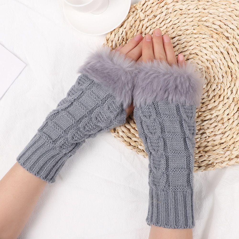 Găng Tay Dệt Kim Giữ Ấm Co Giãn Thời Trang