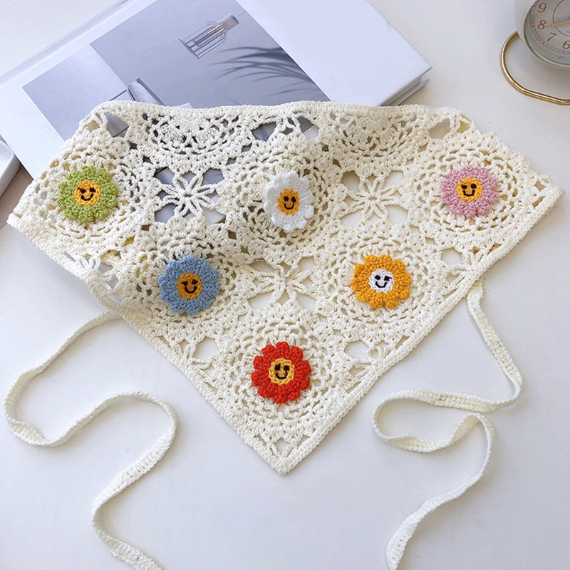 Khăn Turban Đan Móc Nhiều Màu Sắc Họa Tiết Dễ Thương Cho Nữ