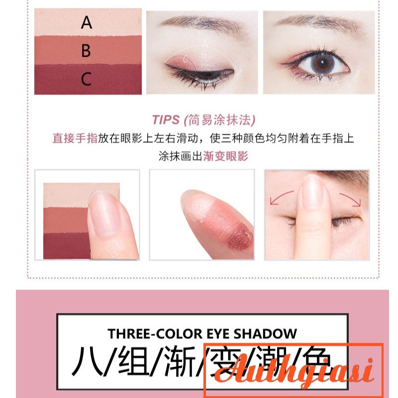 Phấn mắt Novo Fashion Three Color Eye Shadow 3 màu | BigBuy360 - bigbuy360.vn