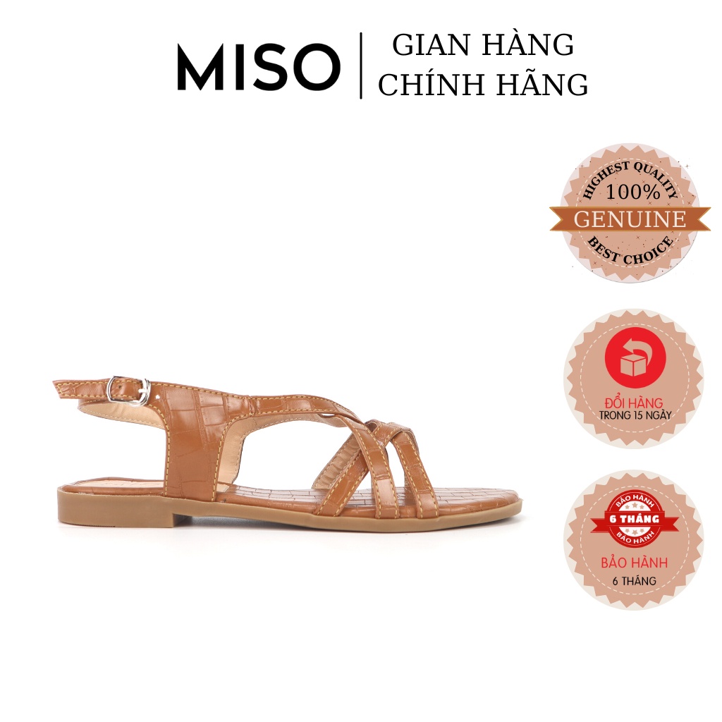 Giày sandal nữ phong cách chiến binh Bohemian đan dây đế bệt phối dây kéo trẻ trung hottrend 2021 MISO M041