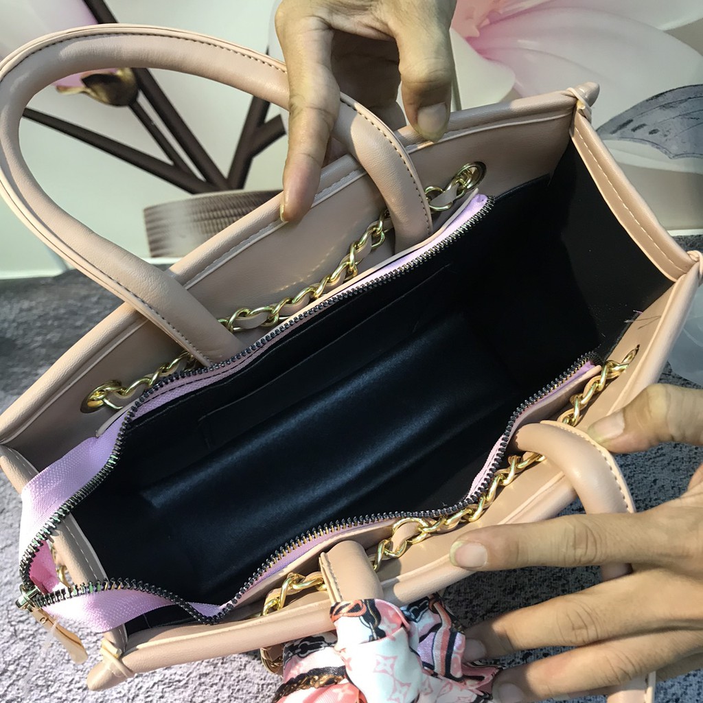 Túi xách công sở nữ size lớn đựng vừa a4 kiểu dáng thời trang<Tặng kèm khăn lụa>