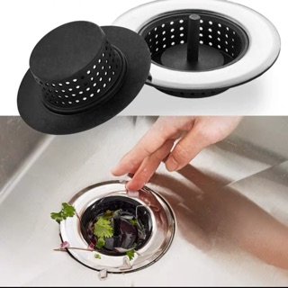 Vỉ lọc rác, chặn mùi hôi từ bồn rửa bát 2 in 1 - inox nhập khẩu