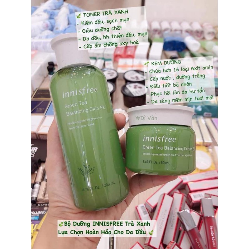 [Bộ Set 6 Món] Dưỡng Da Innisfree Trà Xanh Balancing EX 2020 Hàn Quốc