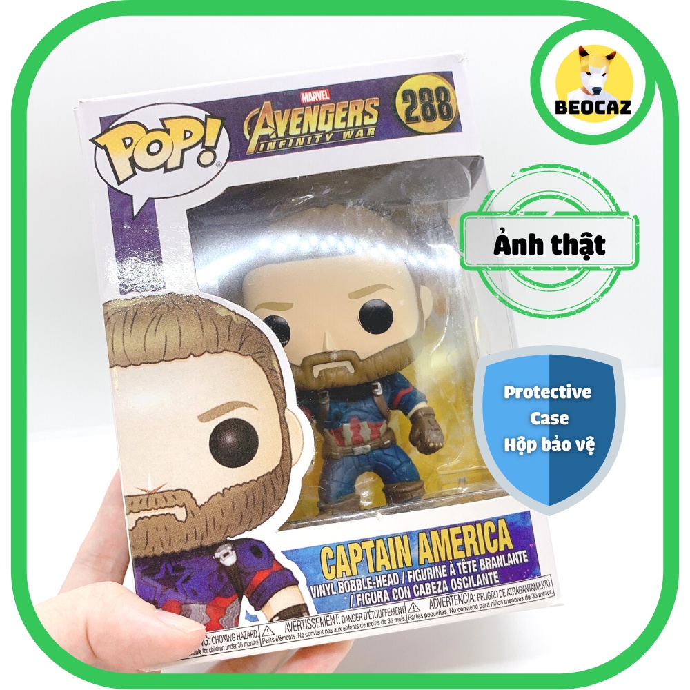 Tổng hợp Mô hình Funko Unoff Captain America Đội Trưởng Mỹ Thor Thần Sấm Thanos Avengers Marvel Tặng Hộp Bảo Vệ