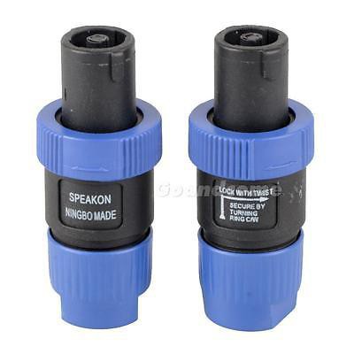 2 đầu kết nối NL4FC Speakon màu xanh 4 Pin