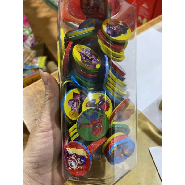 Hộp kẹo coin chocolate hình siêu nhân hộp khoảng 100 cái