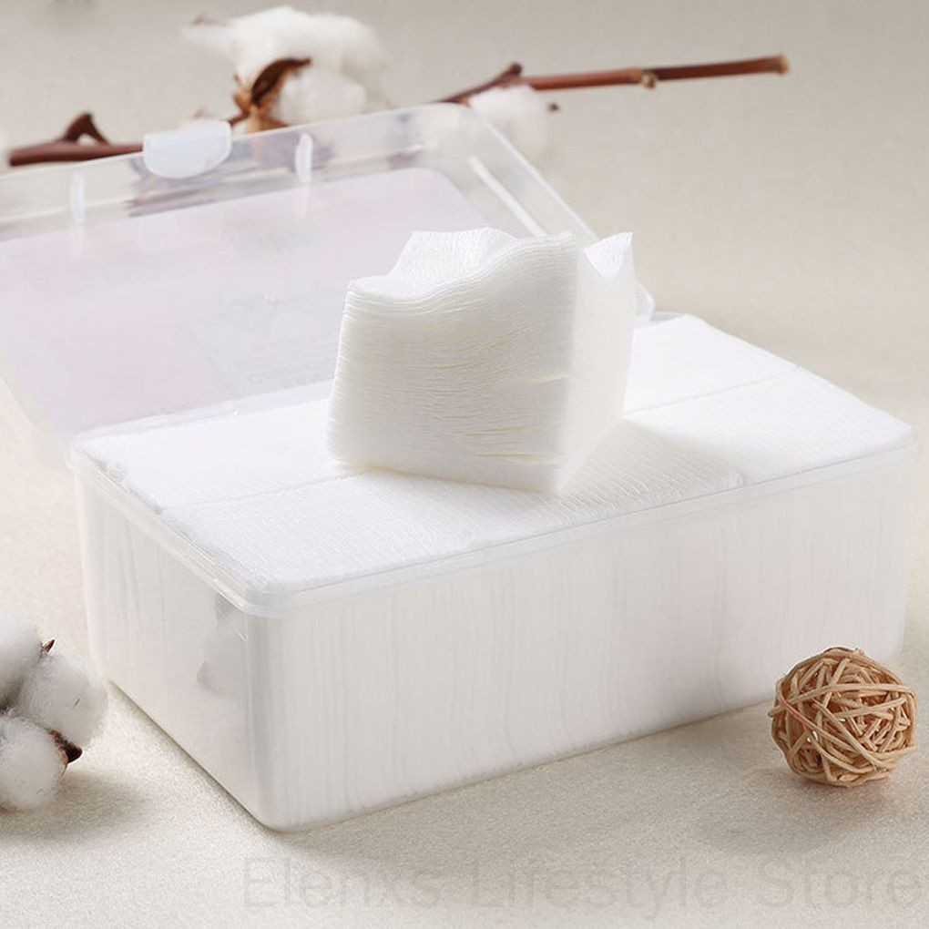 [Hàng mới về] 1000 Bông tẩy trang bằng vải không dệt tiện dụng