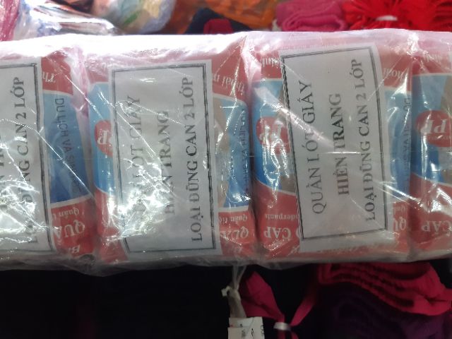 10 vỉ = 50 quần lót giấy chấm _ loại đẹp