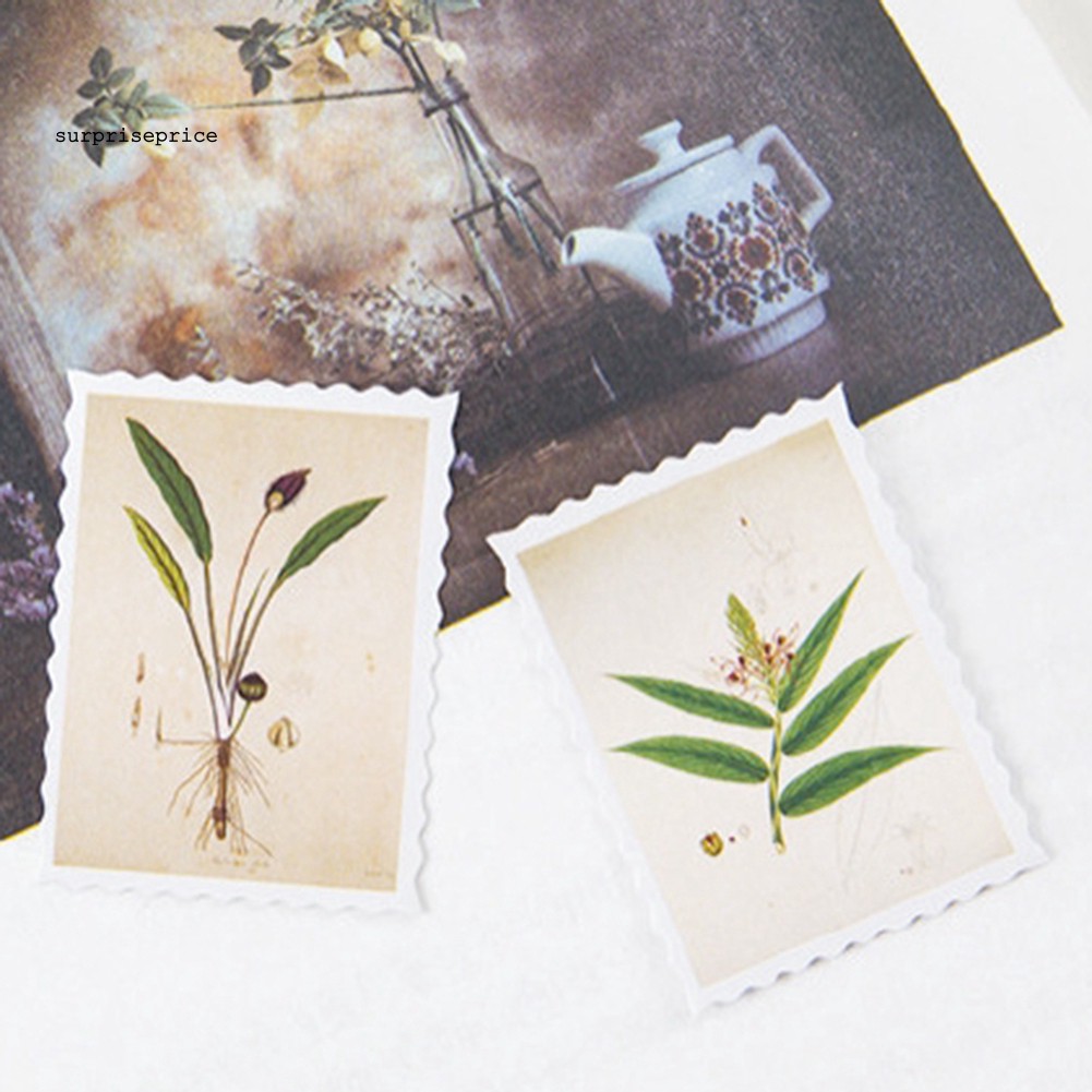 Set 45 sticker hình cây xanh trang trí tập ảnh/nhật ký/sổ tay