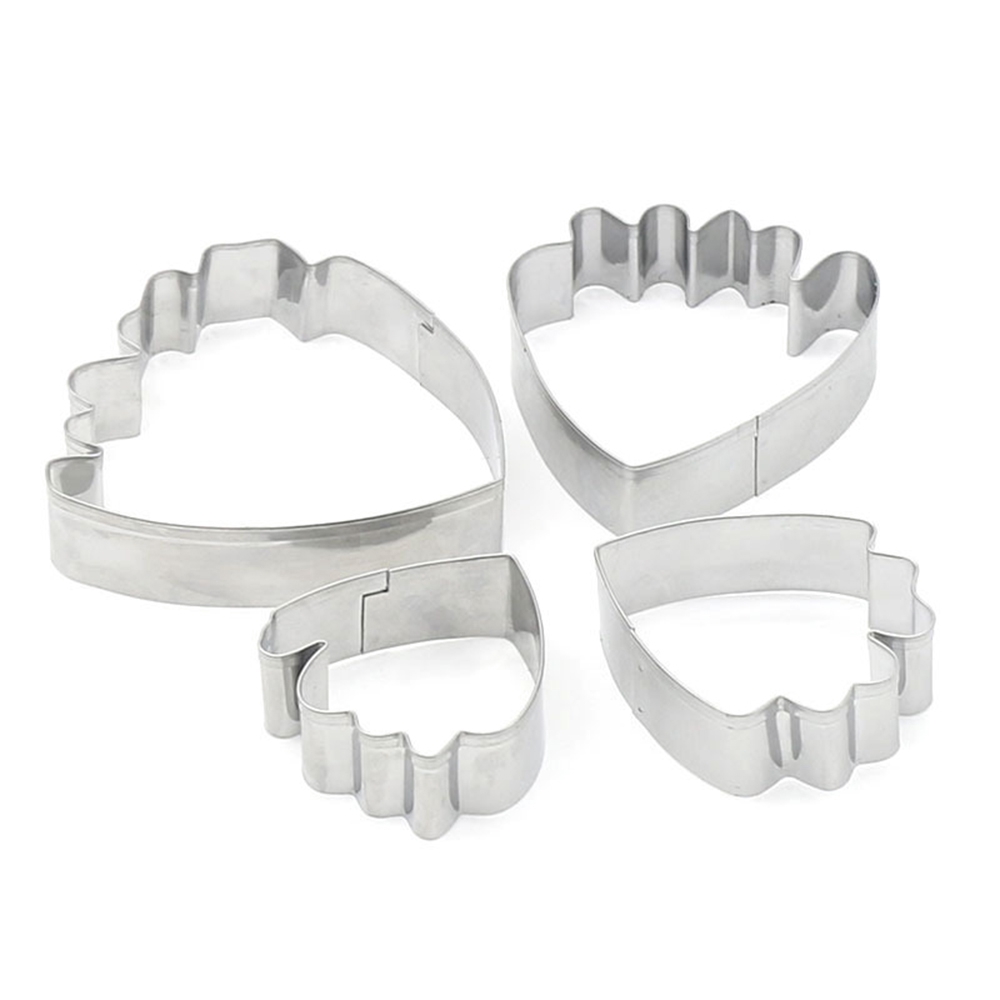 Set 4 Khuôn Cắt Bánh Quy Tạo Hình Hoa Mẫu Đơn 3D