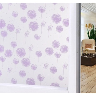 Combo 5m Decal dán kính mẫu hoa bồ công anh tím sang chảnh lam mờ kính
