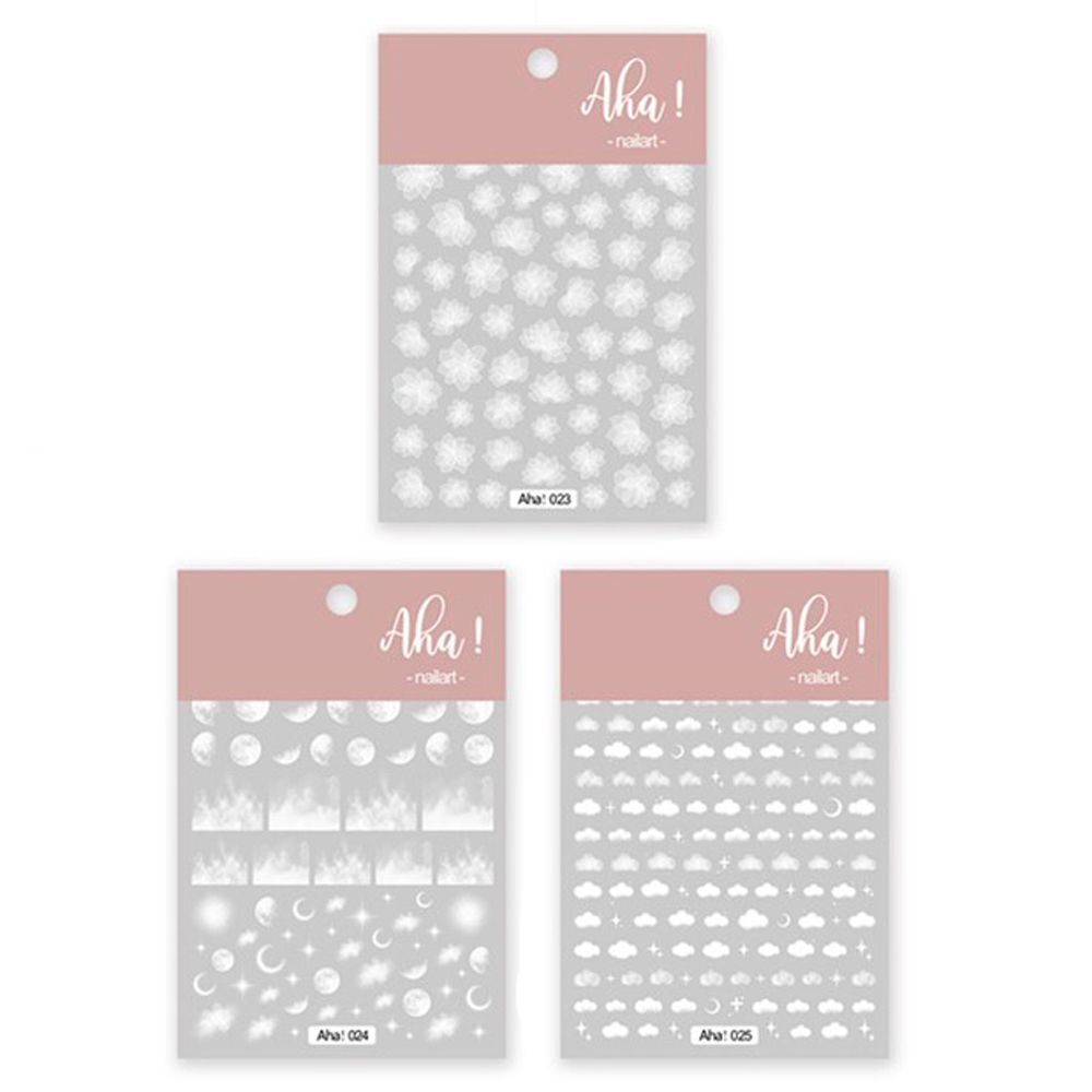 [Hàng mới về] Miếng dán trang trí móng tay in hoa và ngôi sao nhiều màu độc đáo DIY