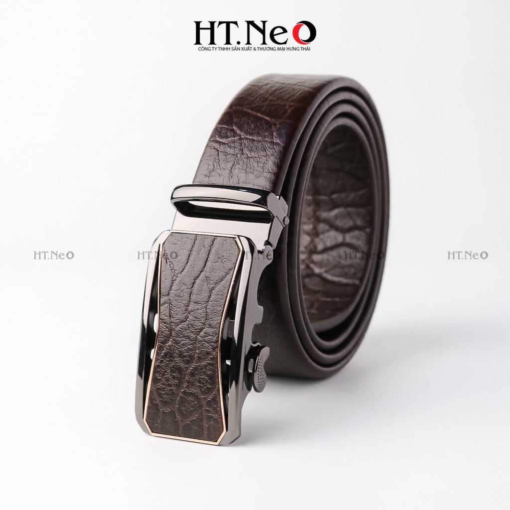 Dây lưng nam - Dây lưng da cao cấp HT.NEO da voi nguyên miếng siêu dẻo dai, thiết kế lịch thiệp nam tính DL11