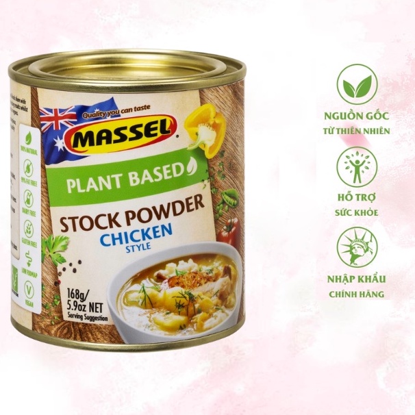 Hạt nêm Massel vị gà không bột ngọt 168gr hoàn toàn từ rau củ của Úc quatangme