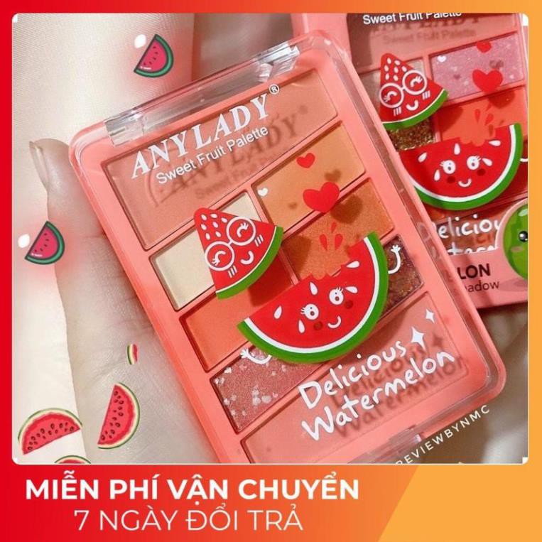 [FREESHIP] PHẤN MẮT KÈM PHẤN MÁ DƯA HẤU ANYLADY DELICIOUS WATERMELON Eyeshadow &amp; blush