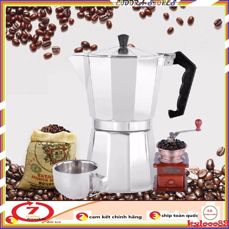 Ấm, Bình Pha Cà Phê Moka Espresso, máy pha cà phê, bình nấ, bộ pha cafe phong cách Ý