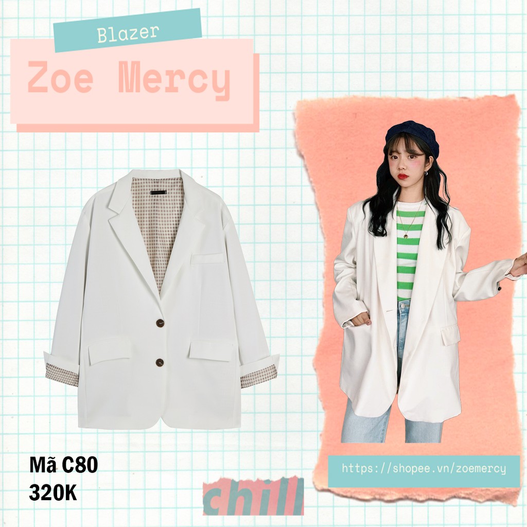 [SẴN] - Áo Blazer trắng (C80)