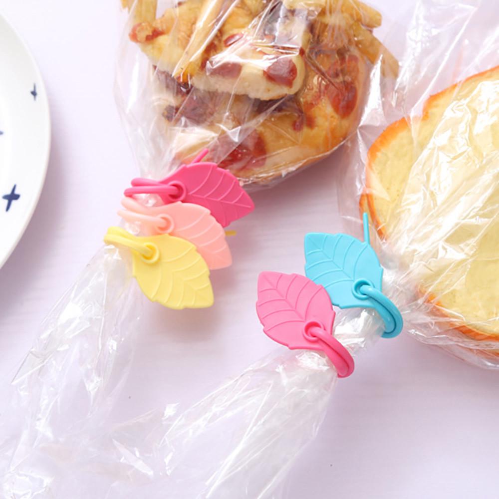 Set 10 Dây Silicone Buộc Túi Thực Phẩm Đa Năng Hình Chiếc Lá