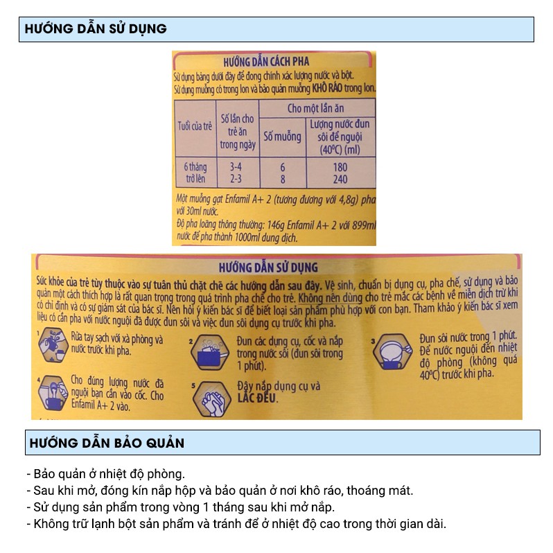 Sữa Bột Enfamil A+ Số 2