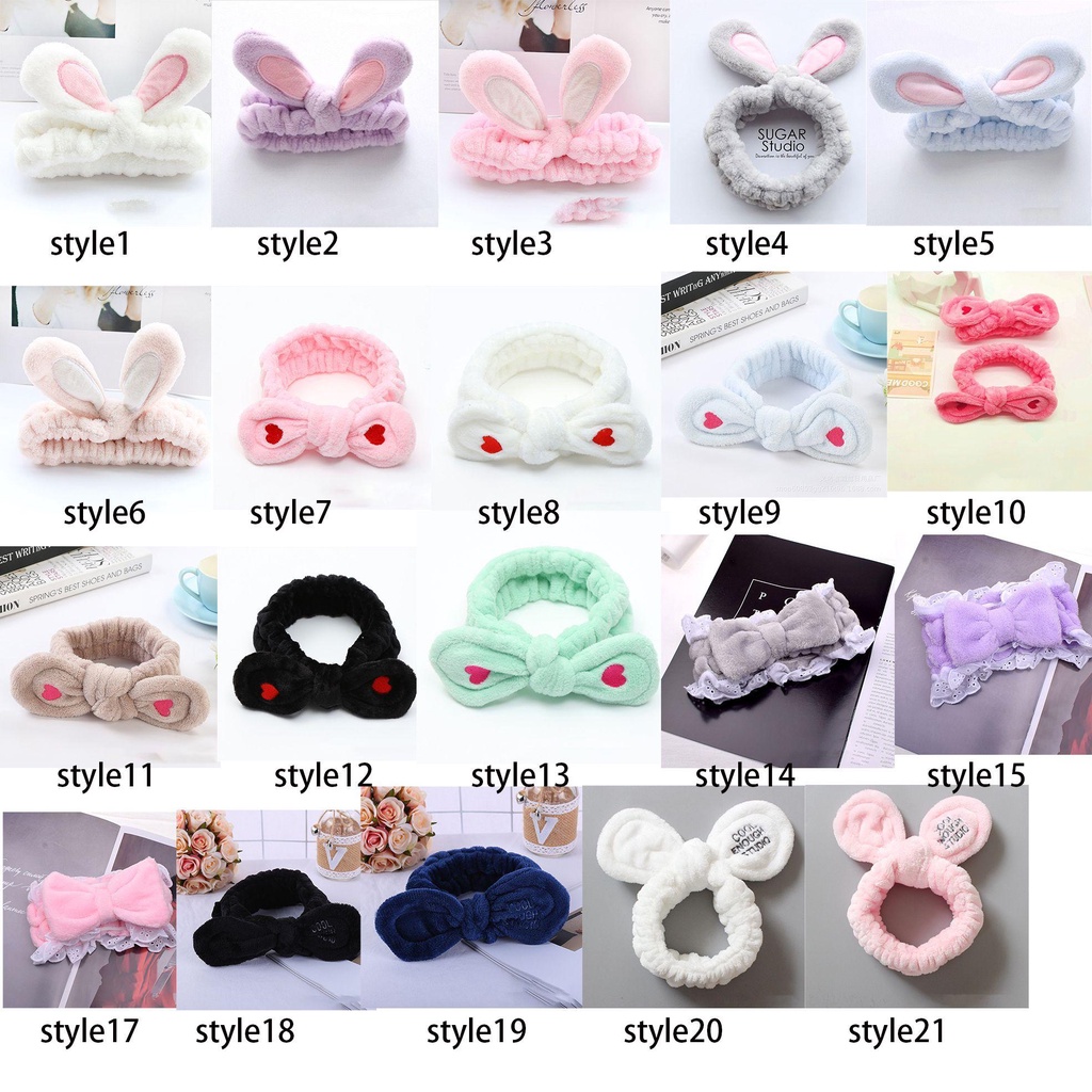 Băng Đô Tai Thỏ Bằng Lông Nhung Thời Trang Dành Cho Nữ