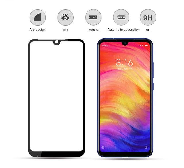 Cường lực 5D Cho Redmi Note 7 / Redmi 10 Full Màn Full keo ( tặng keo mép giấy lấy bụi )