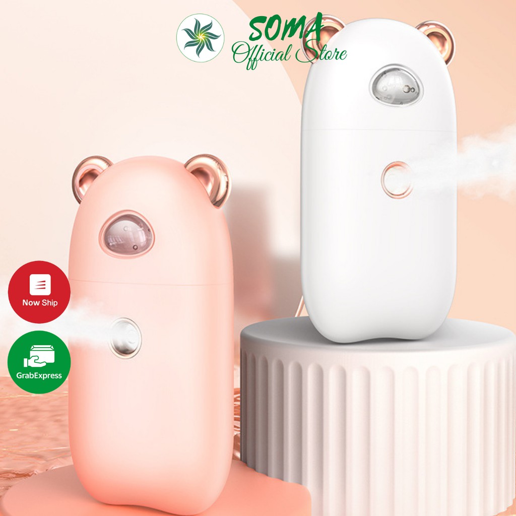 Máy phun sương mini nano cao cấp cầm tay gấu dễ thương tạo ẩm cho da MX35