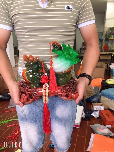 TƯỢNG PHONG THỦY TỲ HƯU KÉO BẮP CẢI