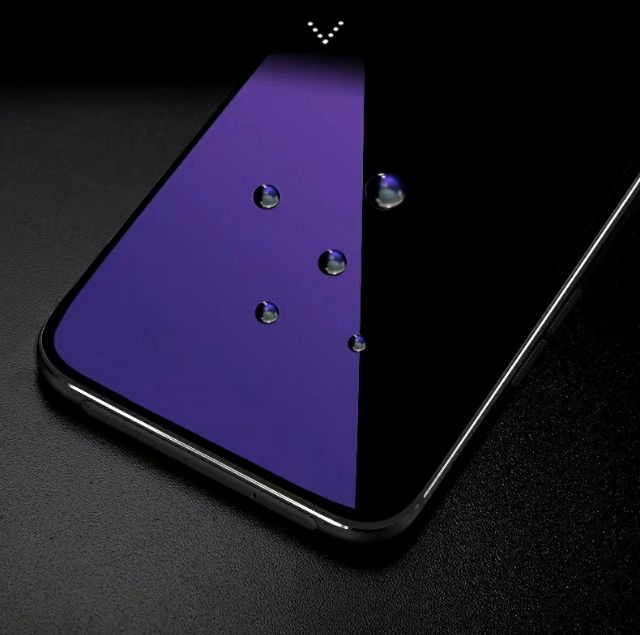 Kính cường Oppo Reno Full màn tím chống tia UV hại mắt