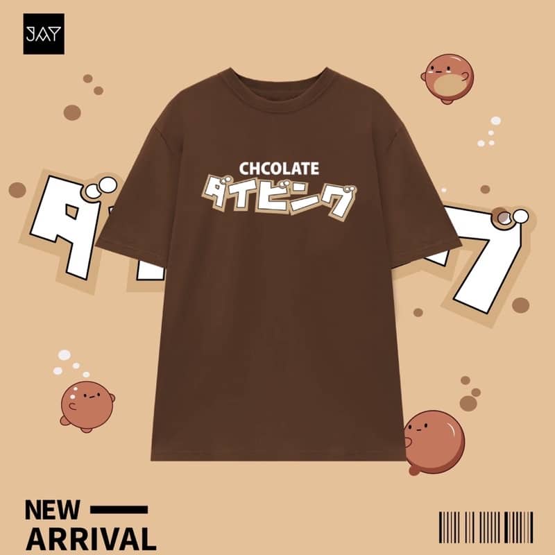 Áo Thun Tay Lỡ Unisex TRÀ SỮA màu NÂU CHOCO/KEM❤️ /Nam nữ unisex/ Áo phông cổ tròn form rộng Jaystoree ❤️