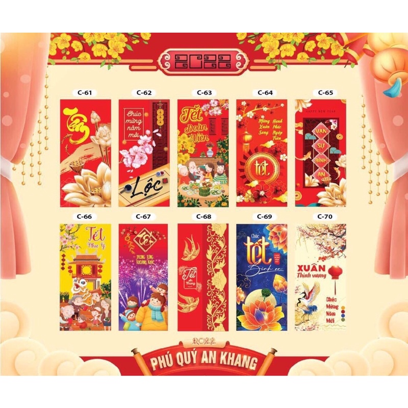 BAO LÌ XÌ TẾT 2022 CHỈ TỪ 600Đ/ BAO LÌ XÌ, IN SIÊU ĐẸP CHẤT LƯỢNG