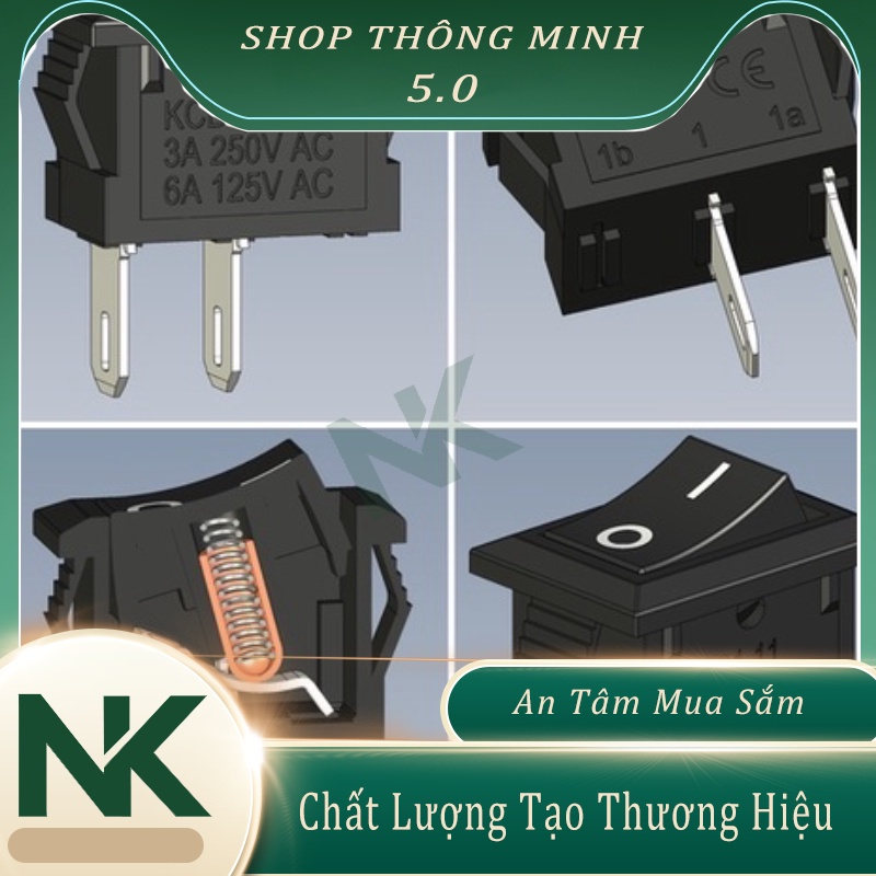 Công Tắc Bập Bênh 3A 10A 250V XL601 KDC1-11 KDC1-101 ❤️ Nút bật tắt tiện dụng cho thiết bị