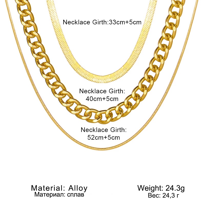 Vòng Cổ Choker Bằng Kim Loại Nhiều Lớp Phong Cách Hip Hop Thời Trang Cho Nữ