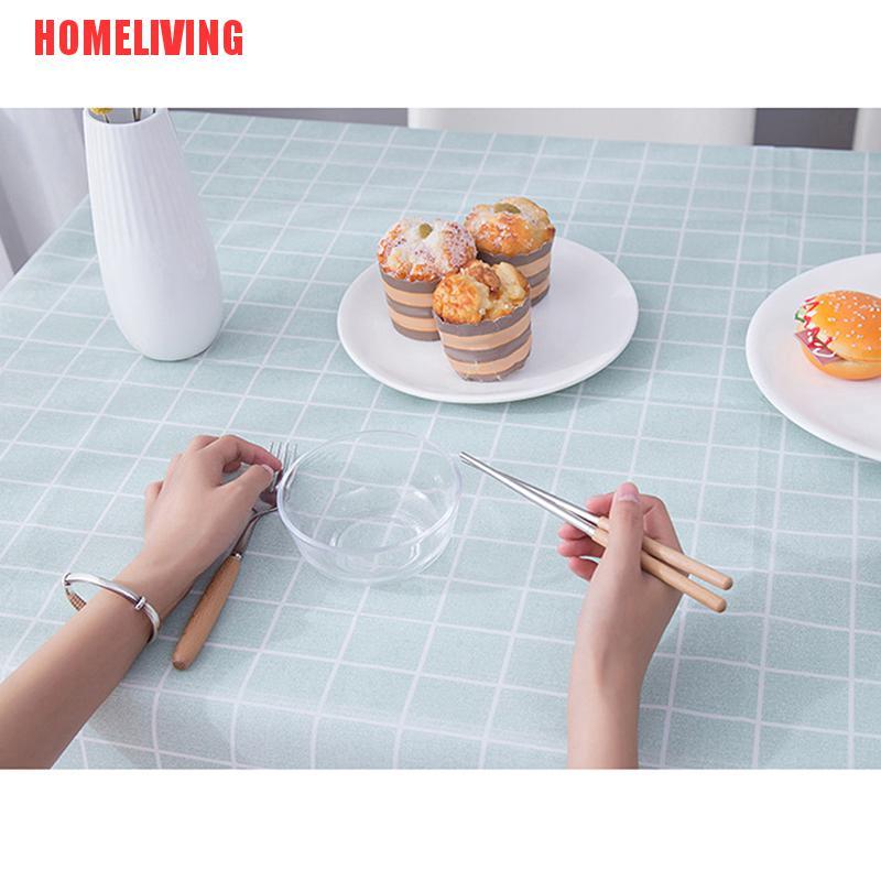 Khăn Trải Bàn Vải Lanh Kẻ Caro Trắng Đen Sang Trọng