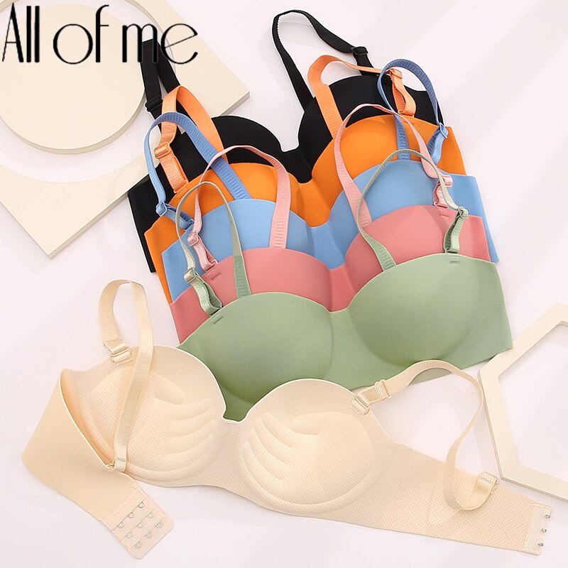 Áo lót nâng ngực không đường may màu trơn quyến rũ nhiều màu tùy chọn cho nữ