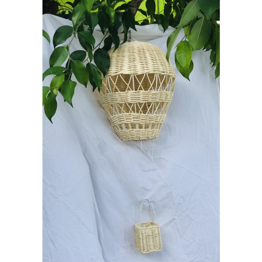 Khinh khí cầu mây trang trí nhà cửa, phụ kiện chụp hình, decor ,có ảnh thật