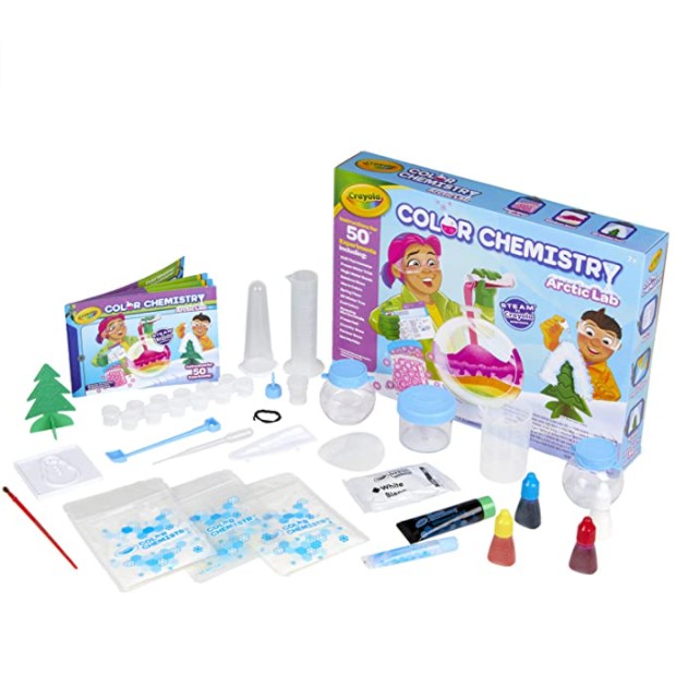 Bộ đồ chơi bé làm nhà khoa học nhí với 50 thí nghiệm đầy sắc màu với bộ Crayola Color Chemistry Lab Set