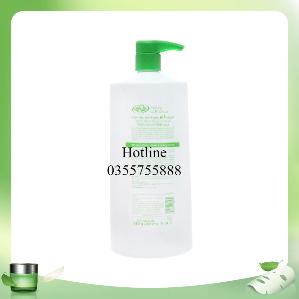 Sữa tắm LIFEBUOY Chai 800g với Ion bạc cùng đề kháng da DETOX MATCHA VÀ KHỔ QUA