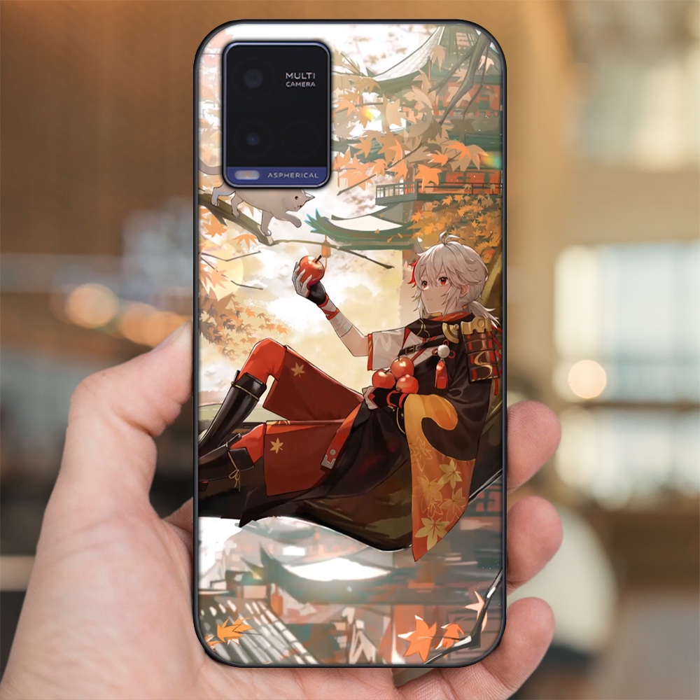 Ốp lưng Vivo Y21 viền đen in hình Kazuha Genshin Impact