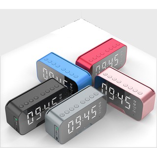 Loa bluetooth không dây G5 MINI, tích hợp đồng hồ báo thức, đài FM, mặt kính tráng gương có màn hình Led